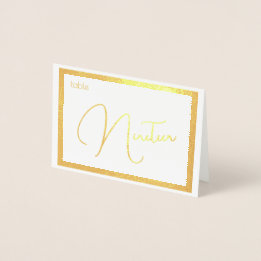 Elegant Foil Wedding Table Number Tent - NINETEEN 箔カード