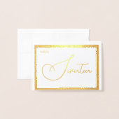 Elegant Foil Wedding Table Number Tent - SEVENTEEN 箔カード (封筒付き正面)