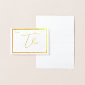 Elegant Foil Wedding Table Number Tent - THREE 箔カード (ディスプレー)