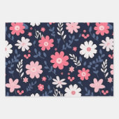 Elegant Folk Art Flower ラッピングペーパーシート (正面2)