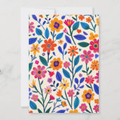 Elegant Folk art  Mexican Floral Baby shower 招待状 (裏面)