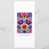 Elegant Folk Birds and Flowers Wedding Pattern メニュー (裏面)