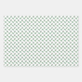Elegant Folk Botanical Green Watercolor Holiday ラッピングペーパーシート (正面)