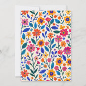 Elegant Folk Mexican Floral Baby shower invitation 招待状 (裏面)