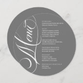 Elegant font modern Menu  メニュー (正面/裏面)