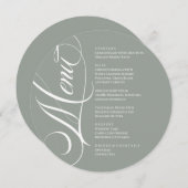 Elegant font modern Menu  メニュー (正面/裏面)