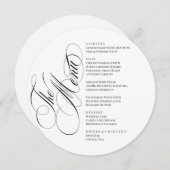 Elegant font modern Menu メニュー (正面/裏面)