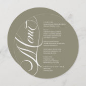 Elegant font modern Menu  メニュー (正面/裏面)