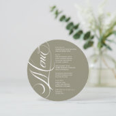 Elegant font modern Menu  メニュー (スタンド正面)