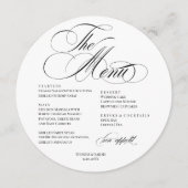 Elegant font modern Wedding Menu  メニュー (正面)