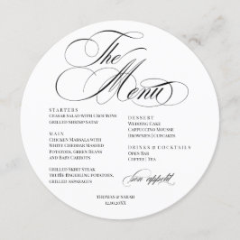 Elegant font modern Wedding Menu  メニュー
