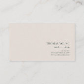 Elegant Forest Gold Frame Pine Birch Floral 名刺 (裏面)