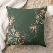  Elegant Forest Green, and Gold クッション (ブランケット)