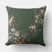  Elegant Forest Green, and Gold クッション (正面)