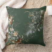  Elegant Forest Green and Gold クッション (ブランケット)