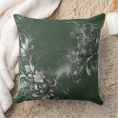 Elegant Forest Green and Silver クッション (ブランケット)