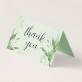 Elegant Forest Green Folded Place Card 名刺 (裏面)