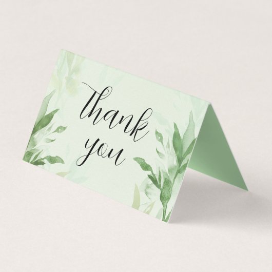 Elegant Forest Green Folded Place Card 名刺 (裏面)