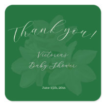 Elegant Forest & Sage Green Name Baby Shower 