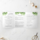 Elegant Forest Woods Wedding | 三つ折り (内部)