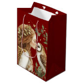 Elegant Forestcore Holiday Fairy Holiday  ミディアムペーパーバッグ (正面アングル)