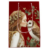 Elegant Forestcore Holiday Fairy Holiday  ミディアムペーパーバッグ (裏面)