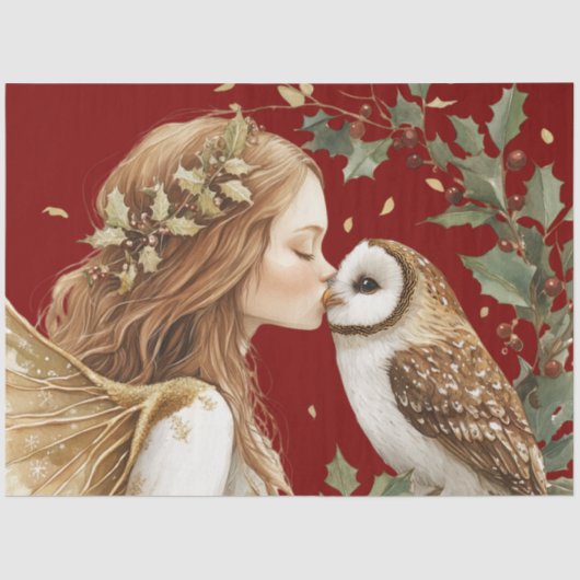 Elegant Forestcore Holiday Fairy Holiday  薄葉紙 (正面)