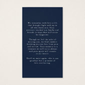 Elegant Forever Hearts Photo Funeral Prayer Card (裏面)