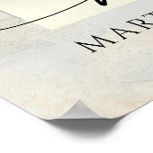 Elegant Forever Hearts Photo Script Gold Funeral ポスター (角)