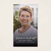 Elegant Forever In Our Hearts Script Photo Funeral (正面)