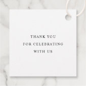 Elegant Formal Black And White Wedding フェイバータグ (裏面)