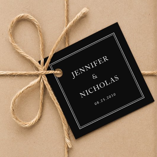 Elegant Formal Black Wedding フェイバータグ