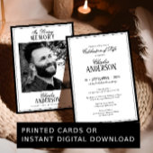 Elegant Formal Celebration of Life / Funeral 招待状