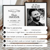 Elegant Formal Celebration of Life / Funeral 招待状