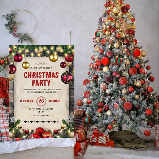 Elegant Formal Christmas Party Invitation | Luxury 招待状