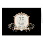 Elegant Formal Gold n Black Swirls Wedding (正面横)