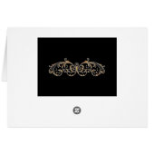 Elegant Formal Gold n Black Swirls Wedding (裏面横)