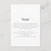 Elegant Formal Minimal Hotel エンクロージャーカード (正面)