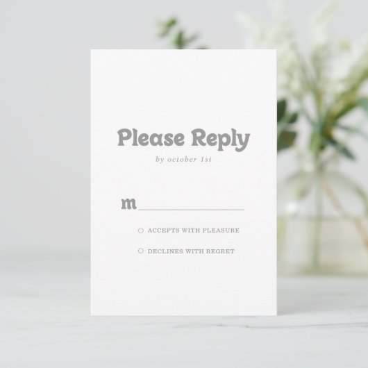 Elegant Formal Minimal RSVP (スタンド正面)