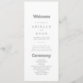 Elegant Formal Minimal Wedding Program プログラム (正面)