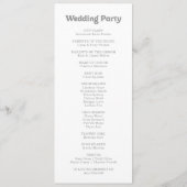 Elegant Formal Minimal Wedding Program プログラム (裏面)