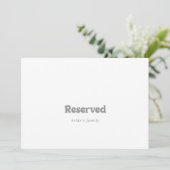 Elegant Formal Minimal Wedding Reserved Sign (スタンド正面)