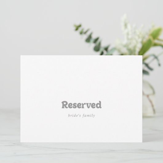 Elegant Formal Minimal Wedding Reserved Sign (スタンド正面)