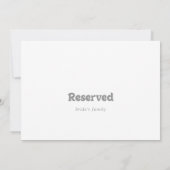 Elegant Formal Minimal Wedding Reserved Sign (裏面)