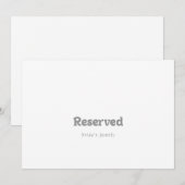 Elegant Formal Minimal Wedding Reserved Sign (正面/裏面)