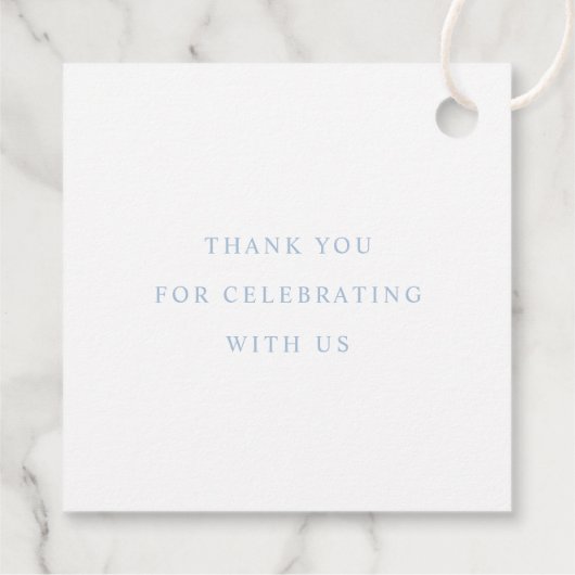 Elegant Formal Powder Blue Wedding フェイバータグ (裏面)