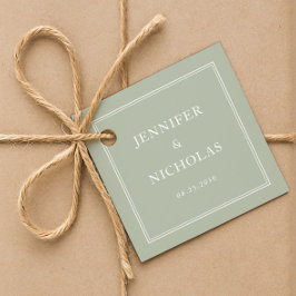 Elegant Formal Sage Green Wedding フェイバータグ