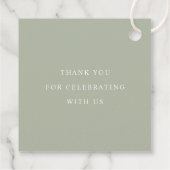 Elegant Formal Sage Green Wedding フェイバータグ (裏面)