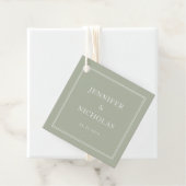 Elegant Formal Sage Green Wedding フェイバータグ (インサイチュ)
