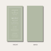 Elegant Formal Sage Green Wedding メニュー
